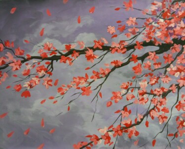 Peinture intitulée "sakura" par Kyrylo Bondarenko, Œuvre d'art originale, Acrylique