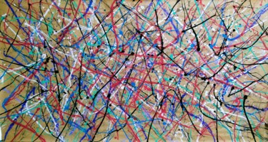 Peinture intitulée "abstract steppe 4" par Kyrylo Bondarenko, Œuvre d'art originale, Acrylique