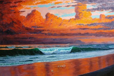 Pittura intitolato "miami beach 4" da Kyrylo Bondarenko, Opera d'arte originale, Acrilico