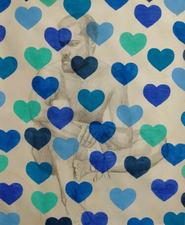 绘画 标题为“blue hearts” 由Kyrylo Bondarenko, 原创艺术品, 丙烯