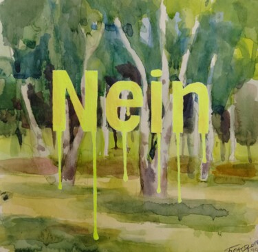 Painting titled "Gerhard Richter 8" by Kyrylo Bondarenko, Original Artwork, Watercolor