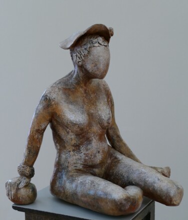 Sculptuur getiteld "CORALYNE (N° 059) *…" door L'Atelier De Nanou, Origineel Kunstwerk, Terra cotta