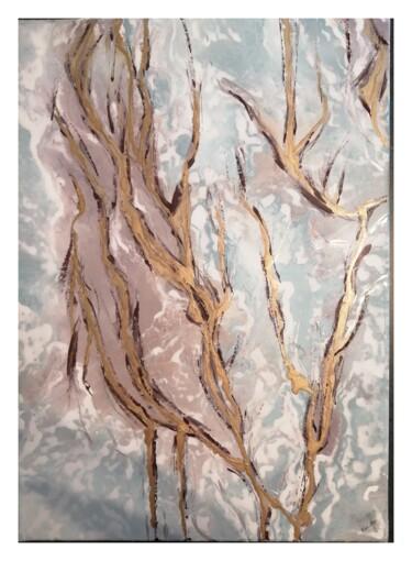 「Hortus aquaticus」というタイトルの絵画 L.Kissnerによって, オリジナルのアートワーク, アクリル ウッドストレッチャーフレームにマウント