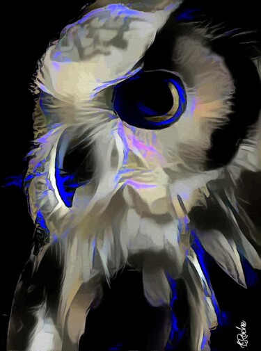 Digital Arts titled "Blanca de noche" by L.Roche, Original Artwork, Acrylic