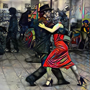 Digital Arts με τίτλο "Tango gitano callej…" από L.Roche, Αυθεντικά έργα τέχνης, Ακρυλικό