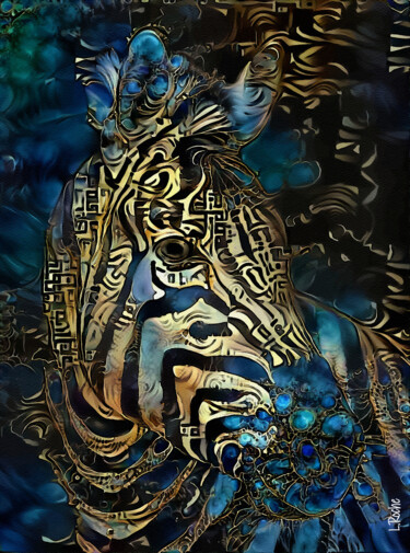 Arts numériques intitulée "Zebra jewell" par L.Roche, Œuvre d'art originale, Acrylique
