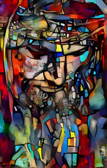 Arts numériques intitulée "Cristo 7000" par L.Roche, Œuvre d'art originale, Travail numérique 2D