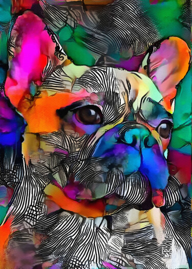 Digital Arts titled "El Bouly, dog" by L.Roche, Original Artwork, 2D Digital Work