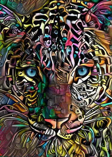 "ilon, leopard" başlıklı Dijital Sanat L.Roche tarafından, Orijinal sanat, Akrilik