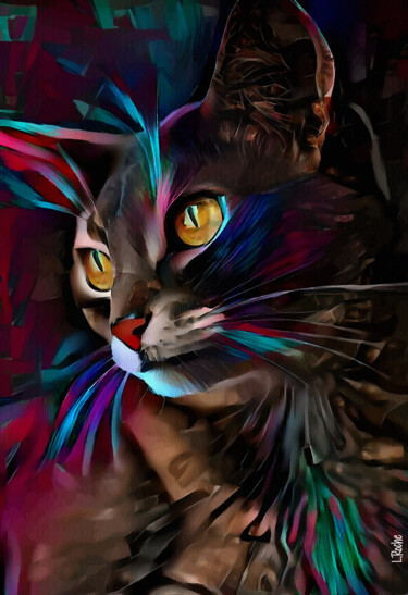 "Zanyka, cat" başlıklı Dijital Sanat L.Roche tarafından, Orijinal sanat, Akrilik