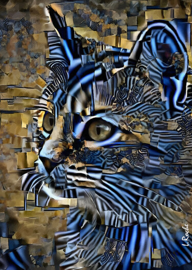 数字艺术 标题为“Deauville cat” 由L.Roche, 原创艺术品, 2D数字工作
