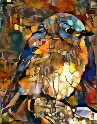 Arte digital titulada "Oiseau d'Octobre" por L.Roche, Obra de arte original, Trabajo Digital 2D