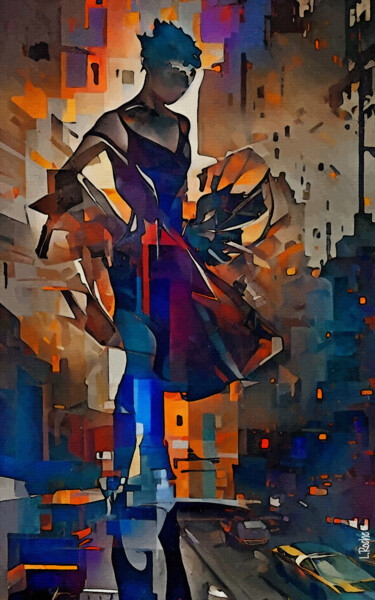 Digitale Kunst mit dem Titel "Dancing in the stre…" von L.Roche, Original-Kunstwerk, Acryl