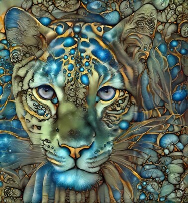 "Leopardo jungle" başlıklı Tablo L.Roche tarafından, Orijinal sanat, Akrilik