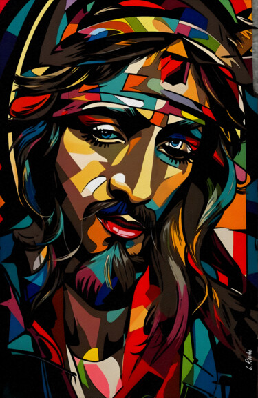Malarstwo zatytułowany „Jesus Pop 24” autorstwa L.Roche, Oryginalna praca, Akryl