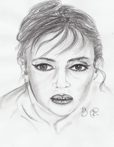 Dessin intitulée "Jeanne" par La Babssy, Œuvre d'art originale