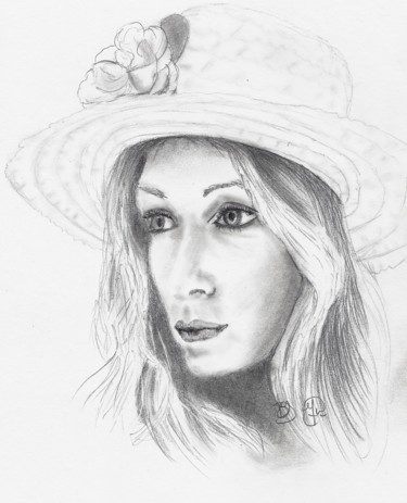 Drawing titled "Miss Erika" by La Babssy, Original Artwork, Pencil