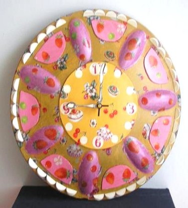 Design mit dem Titel "Horloge gourmande" von Annig Pineau (Ginna), Original-Kunstwerk, Zubehör