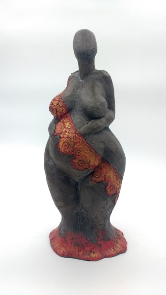 Sculpture intitulée "Miss Univers" par Frédérique Lacroix Damas, Œuvre d'art originale, Céramique