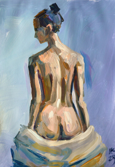 Schilderij getiteld "Slender Woman" door Lada Kholosho, Origineel Kunstwerk, Acryl