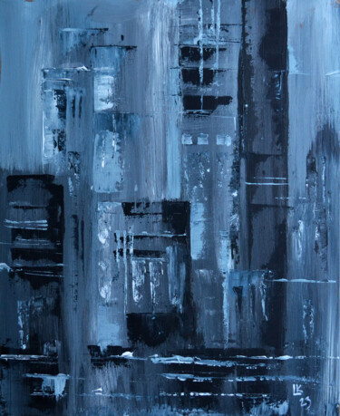 Картина под названием "City Pulse: Abstrac…" - Lada Kholosho, Подлинное произведение искусства, Акрил
