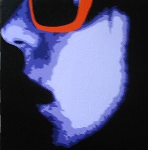 Painting titled "Ultraviolet" by Lady Caviar, Original Artwork