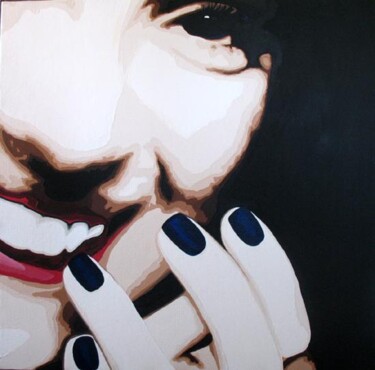 Peinture intitulée "Son rire" par Lady Caviar, Œuvre d'art originale