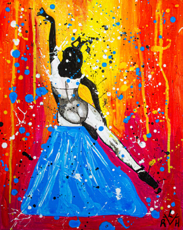 Pittura intitolato "Ballerina" da Lady Redhorns, Opera d'arte originale, Acrilico