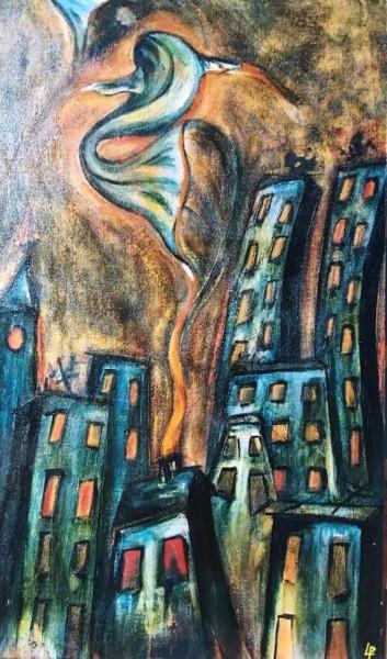 Картина под названием "Fou Follet" - Laetitia Piazzoli, Подлинное произведение искусства, Акрил Установлен на Деревянная рам…