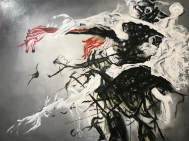 Картина под названием "Angel and Devil" - Laiba Ayub Ayub, Подлинное произведение искусства, Акрил