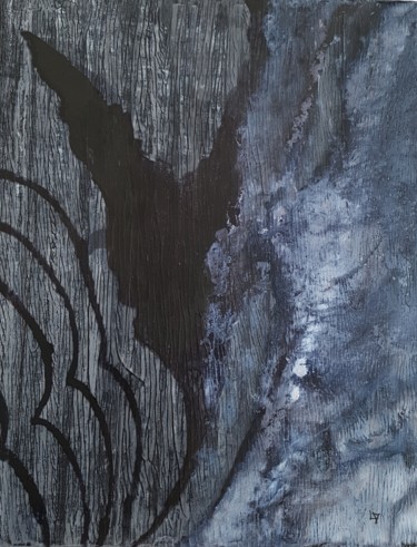Peinture intitulée "L'envol" par Lallement Martine, Œuvre d'art originale, Acrylique Monté sur Châssis en bois