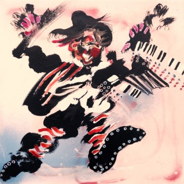 Peinture intitulée "clown-1." par Danielle Lamaison, Œuvre d'art originale, Encre