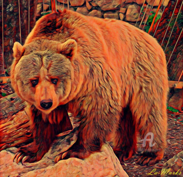 Arts numériques intitulée "bear.jpg" par La-Marks, Œuvre d'art originale, Peinture numérique