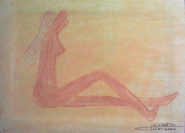 Drawing titled "Nu Assis II" by Laurent Lambot, Original Artwork, Pastel