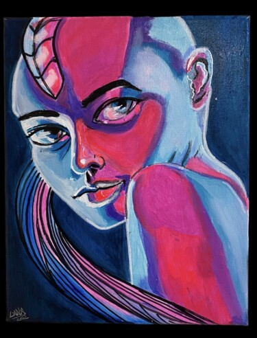 Картина под названием "SKADI" - Lana Dri, Подлинное произведение искусства, Акрил Установлен на Деревянная рама для носилок