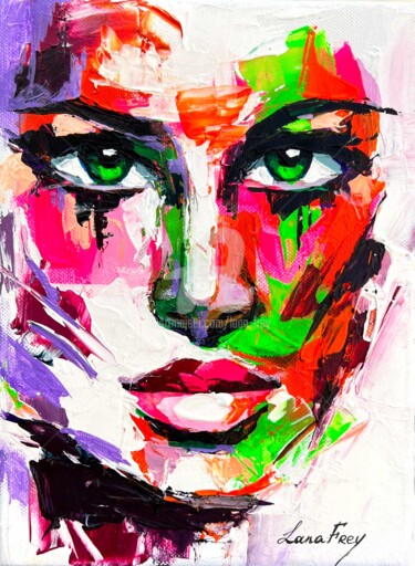 Картина под названием "Aria" - Lana Frey, Подлинное произведение искусства, Акрил Установлен на Деревянная рама для носилок