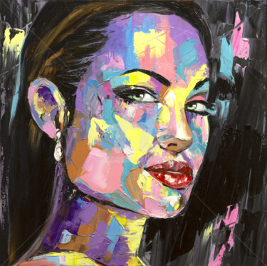 Peinture intitulée "Glance" par Lana Frey, Œuvre d'art originale, Huile