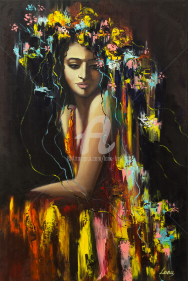 Malerei mit dem Titel "Persephone" von Lana Frey, Original-Kunstwerk, Öl