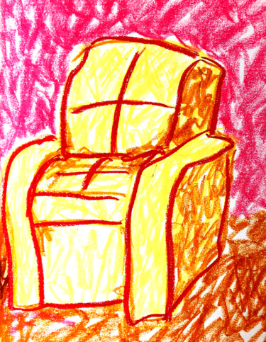 Desenho intitulada "Chair" por Lana Krainova, Obras de arte originais, Pastel