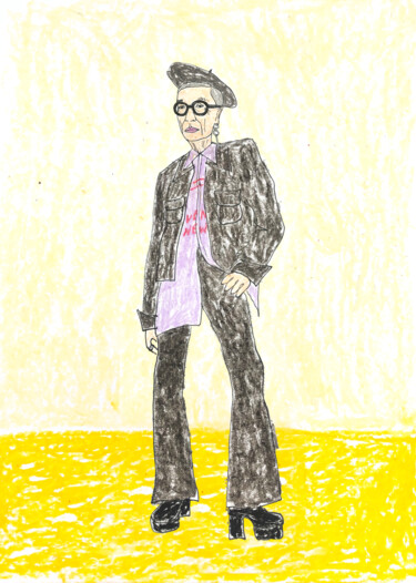 「Black suit」というタイトルの描画 Lana Krainovaによって, オリジナルのアートワーク, パステル