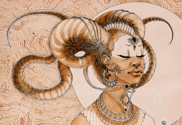 Rysunek zatytułowany „SURREAL GRAPHICS ON…” autorstwa Lana Okoneshnikova, Oryginalna praca, Długopis żelowy