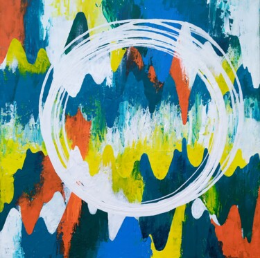Pintura titulada "Let's add color to…" por Lana Vereshchagina, Obra de arte original, Acrílico Montado en Bastidor de camill…