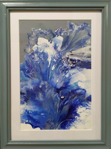 Pintura titulada "Ice fountain" por Lana Vereshchagina, Obra de arte original, Acrílico Montado en Bastidor de camilla de ma…