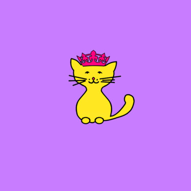 Digitale Kunst getiteld "Cats & Cats #11" door Lana Vereshchagina, Origineel Kunstwerk, 2D Digital Work