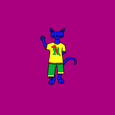Digitale Kunst mit dem Titel "Cats & Cats #52" von Lana Vereshchagina, Original-Kunstwerk, 2D digitale Arbeit