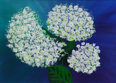 Peinture intitulée "Hydrangea" par Lana Vereshchagina, Œuvre d'art originale, Acrylique