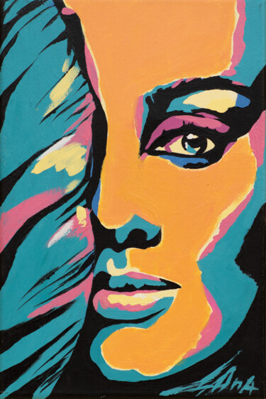 Schilderij getiteld "ADELE POPART" door Lana, Origineel Kunstwerk, Acryl