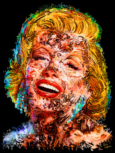 Arte digital titulada "Marilyn" por Eric Lapierre, Obra de arte original, Pintura Digital