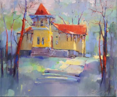Картина под названием "Дом, в котором живу…" - Olha Laptieva, Подлинное произведение искусства, Масло