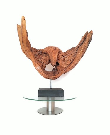 Sculptuur getiteld "Wings. Wood sculptu…" door Lara Shabelnik, Origineel Kunstwerk, Hout